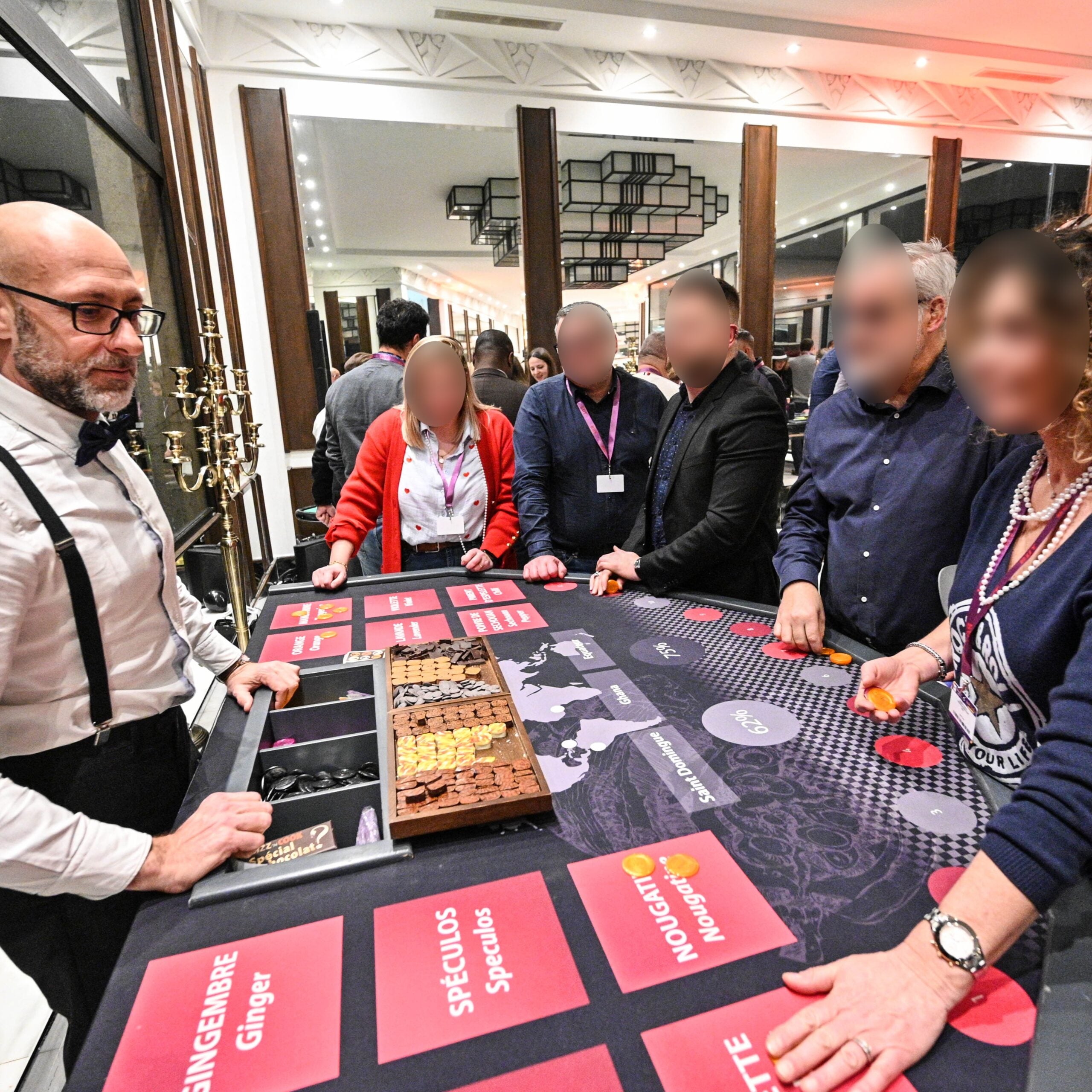 animateur avec participants team building casino gourmand