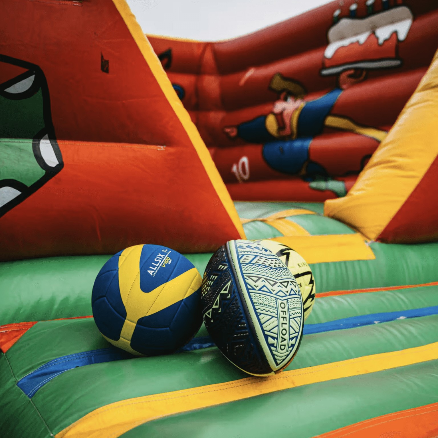 animation de jeux gonflables pour un team building d'entreprise