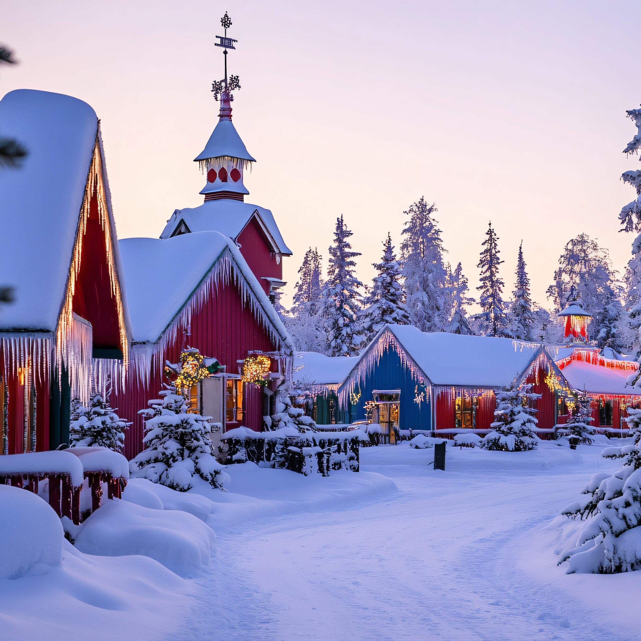 visite d'u village du Père Noel en Laponie